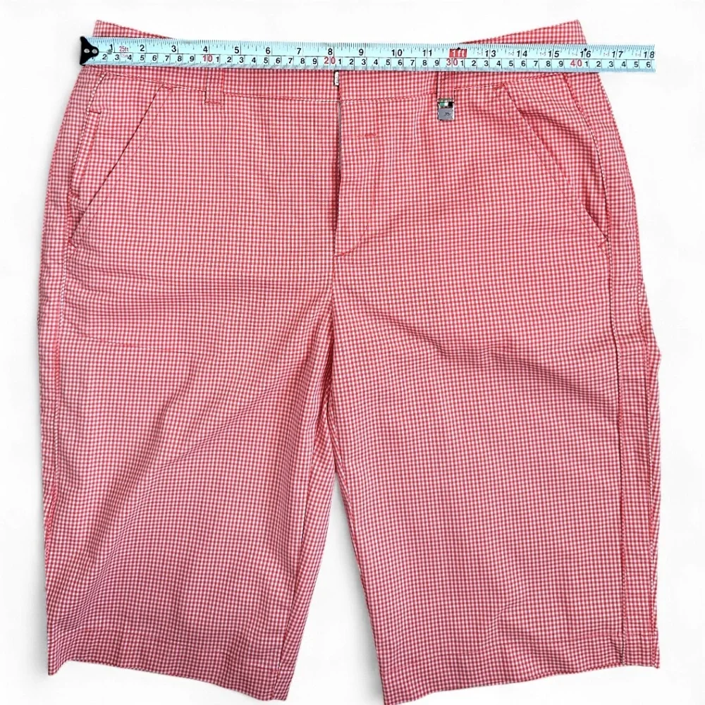 BOSS Hugo Boss Red Gingham Regular Fit Shorts - Women's US Size 6